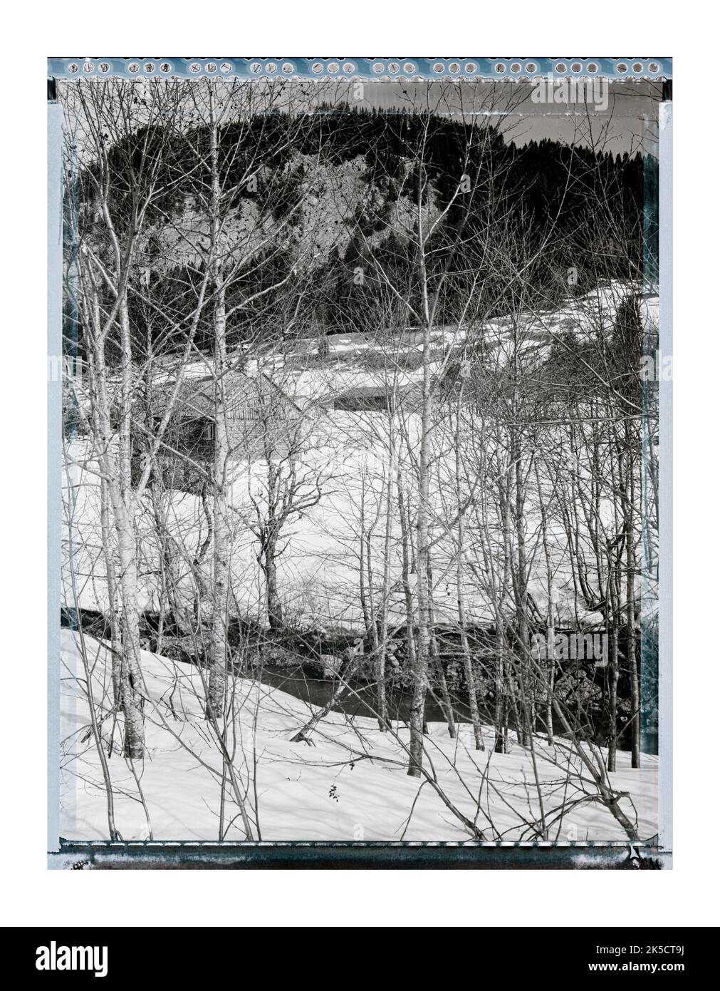 Paysage polaroïd Banque D'Images