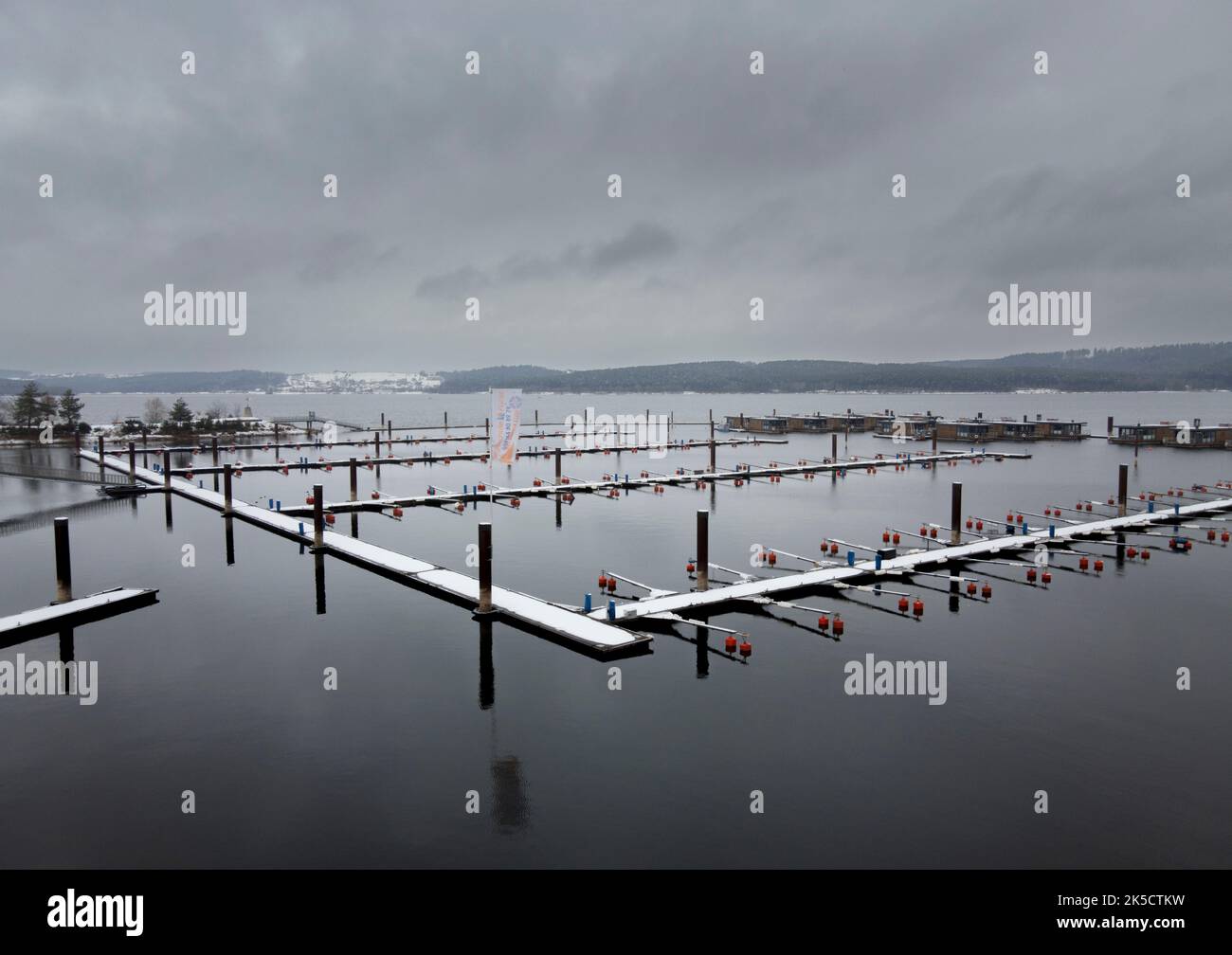 Brombachsee en hiver Banque D'Images