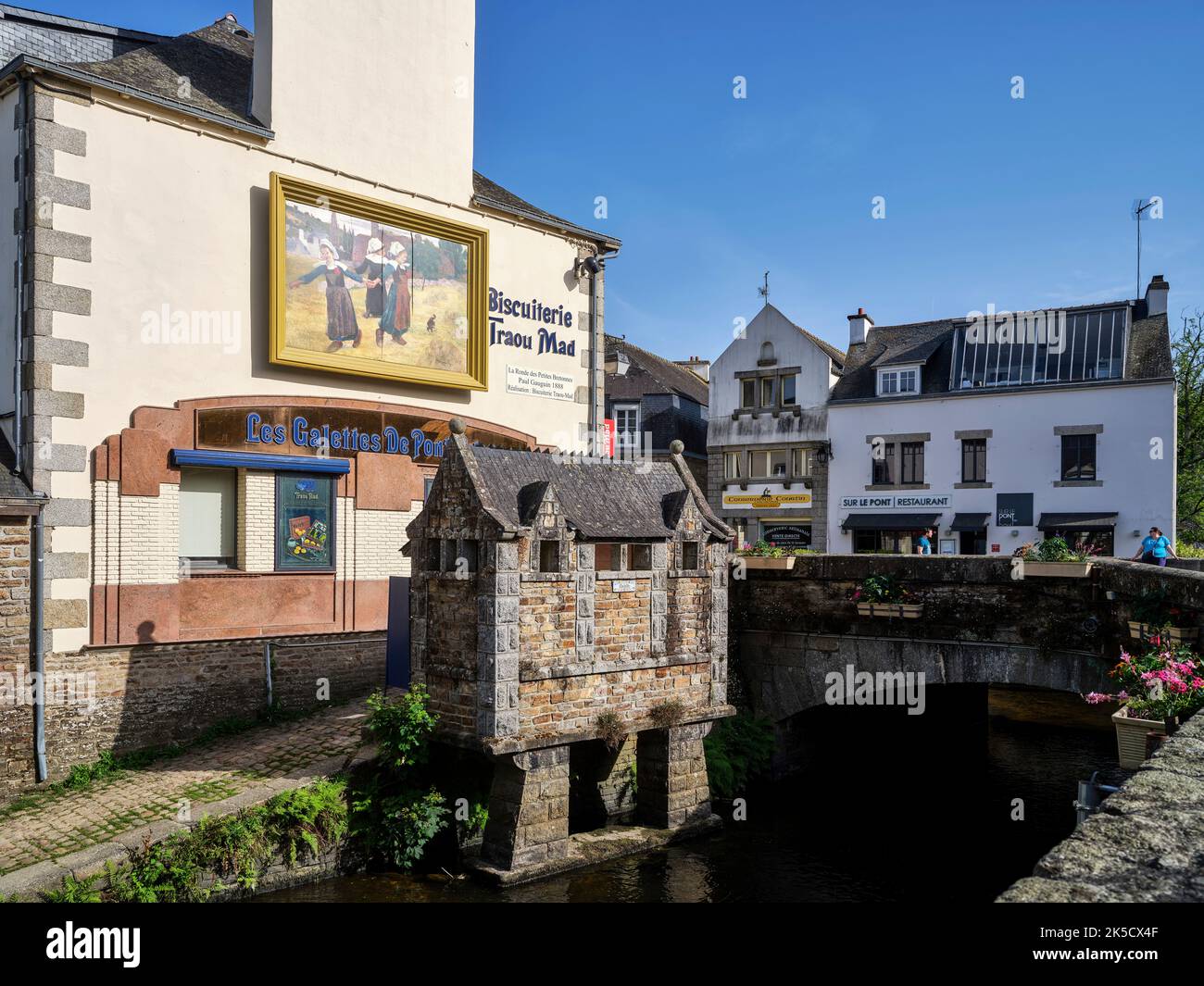 Colonie d'artistes Pont-Aven, berceau de l'impressionnisme, Bretagne, France Banque D'Images