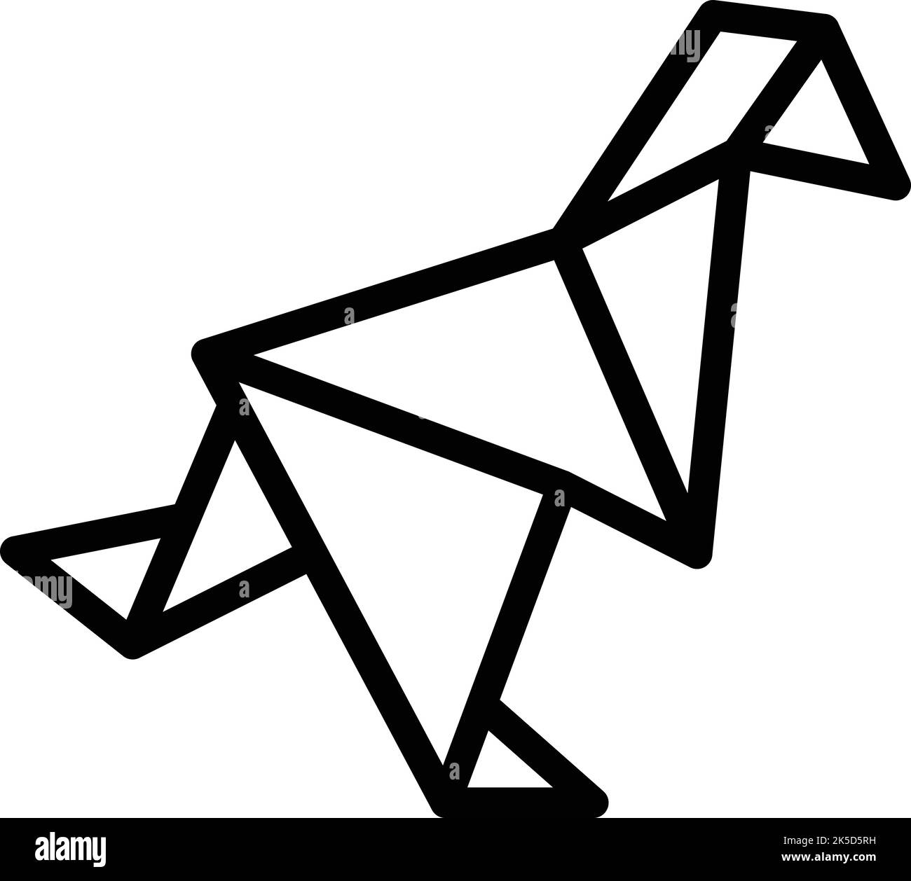 Home oiseau origami icône vectorisation. Papier animal. Papier d'art Illustration de Vecteur