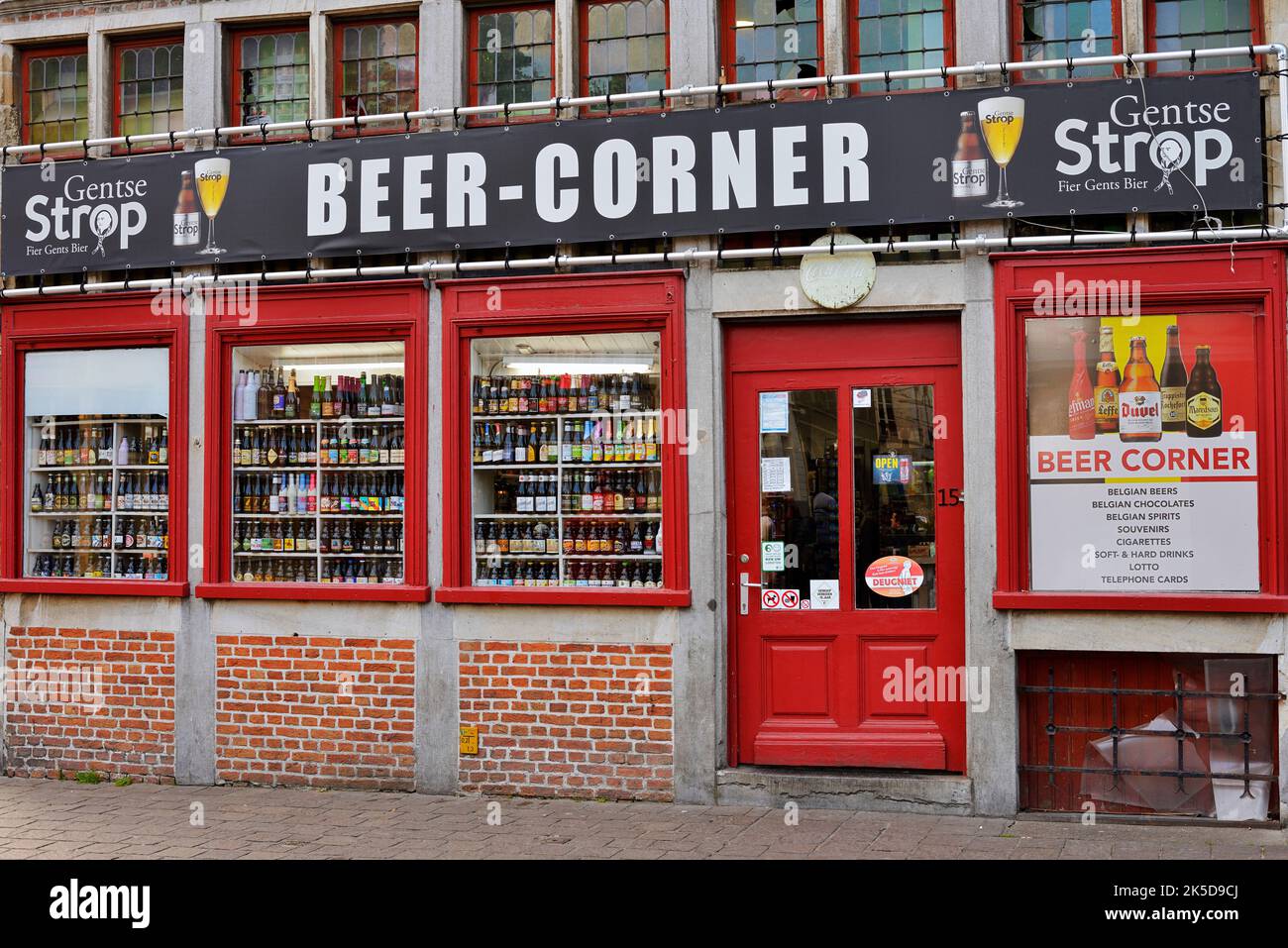 Magasin de bière, Gand, Flandre orientale, Flandre, Belgique Banque D'Images