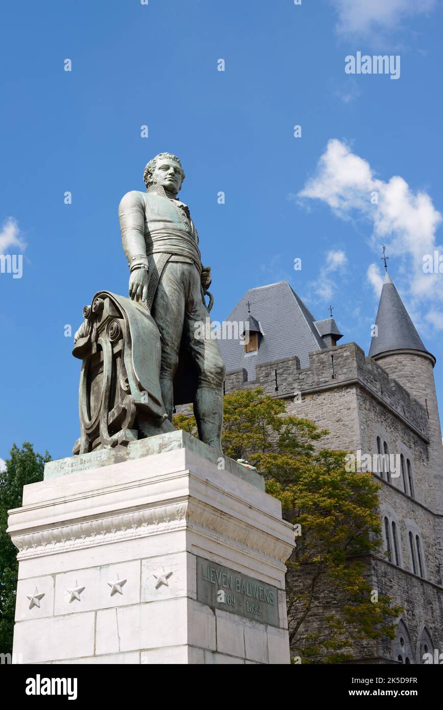 Statue de Lieven Bauwens, Gand, Flandre orientale, Flandre, Belgique Banque D'Images