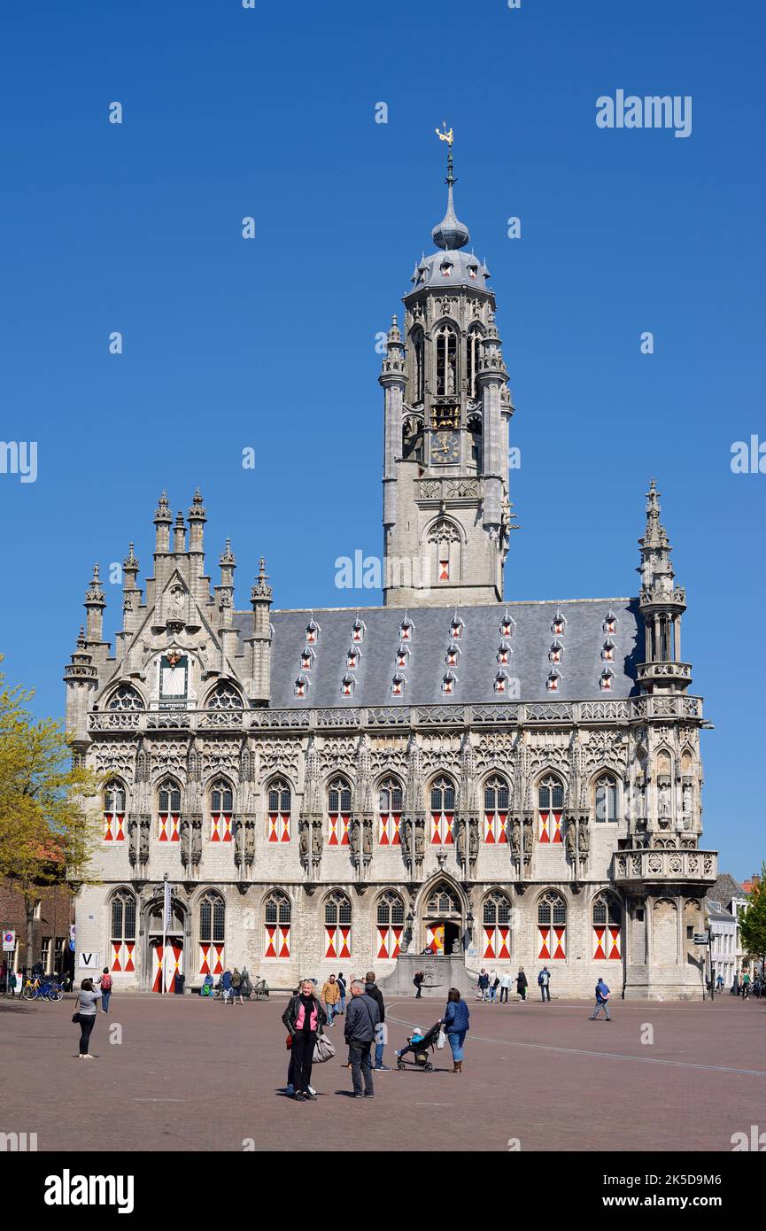 City Hall, Middelburg, Walcheren, Zélande, pays-Bas Banque D'Images