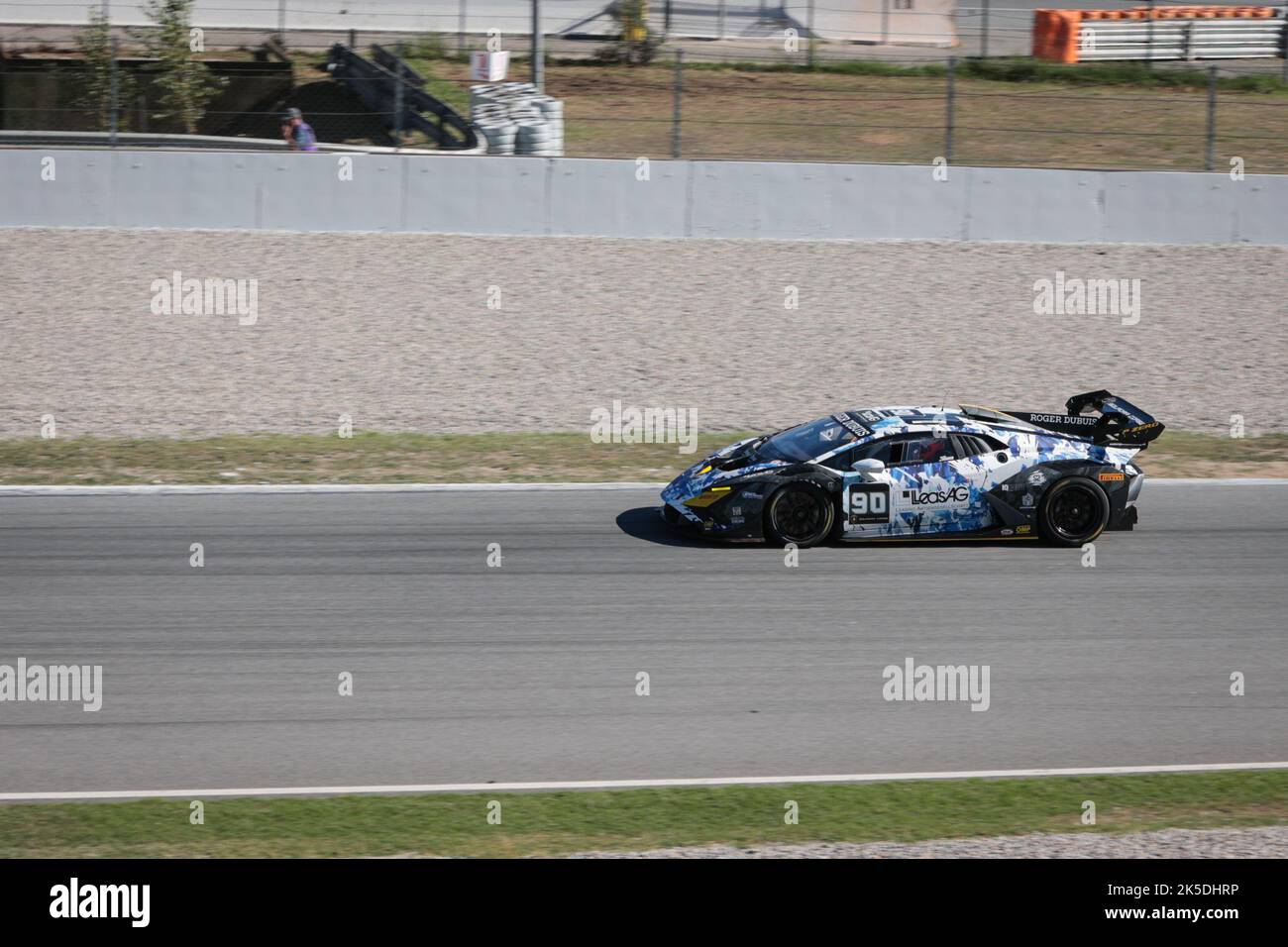 1 octobre 2022 Lamborghini Huracán Super Trofeo Evo en compétition dans la course Super Trofeo au Festival of Speed au circuit de Catalogne à Barcelone, Espagne Banque D'Images