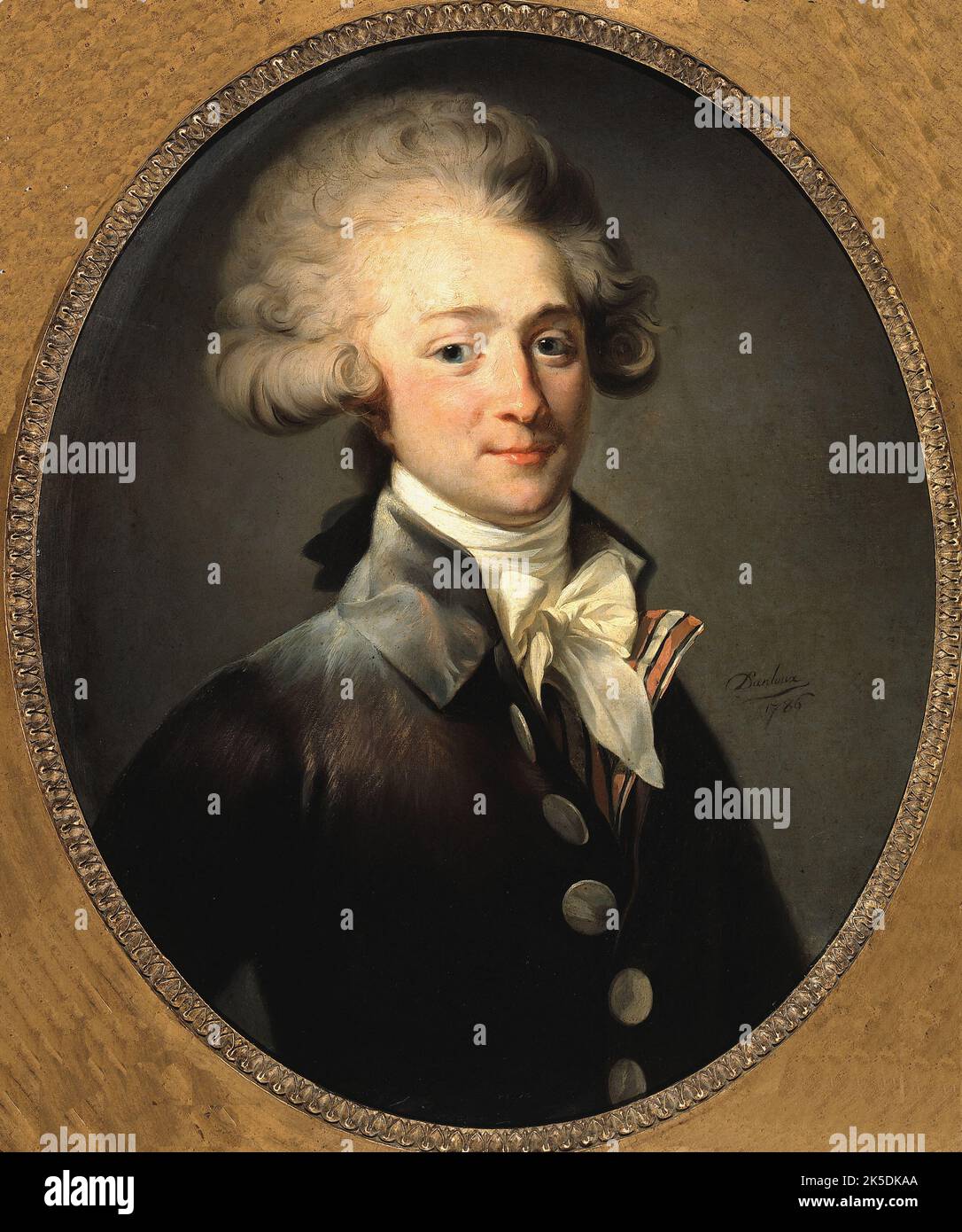 Portrait de Pierre-François-Jean du Cluzel, marquis de Montpipeau, 1786. Banque D'Images