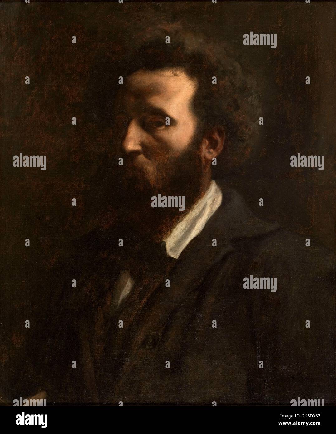 Autoportrait, 1857. Banque D'Images