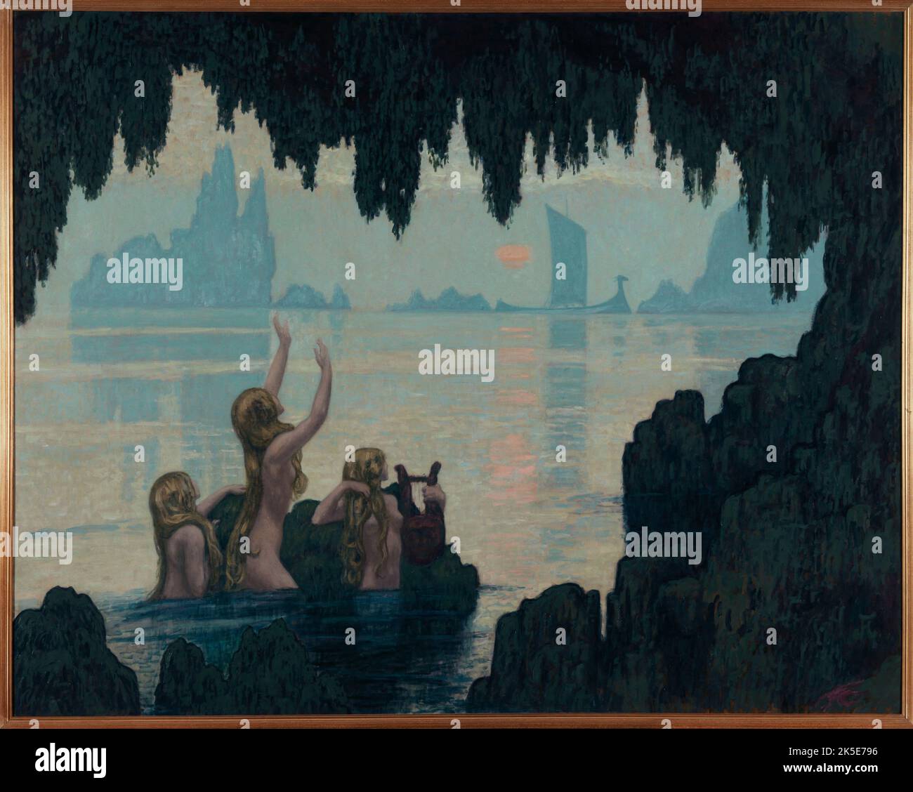 Chant des nymphes de mer, vers 1912. (Canaux sur l'eau). Banque D'Images