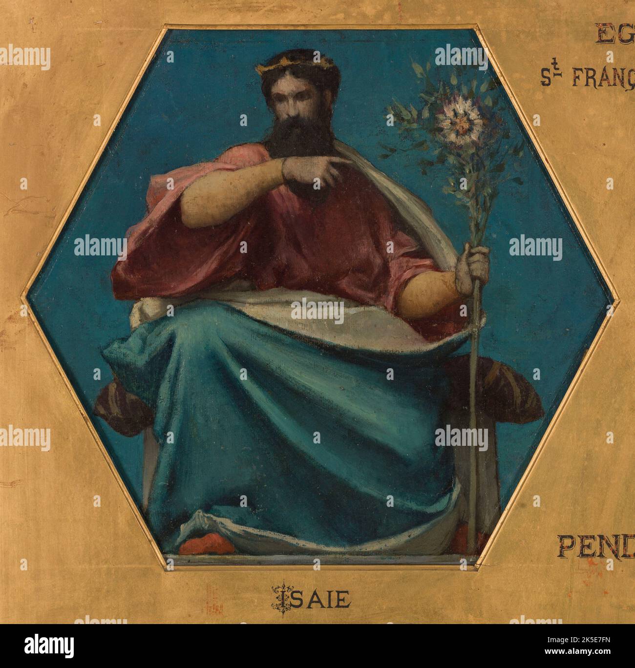 Esquisse pour l'&#xe9;cerise Saint Fran&#xe7;ois Xavier : ISA&#xef;e, 1875. Ésaïe. Banque D'Images