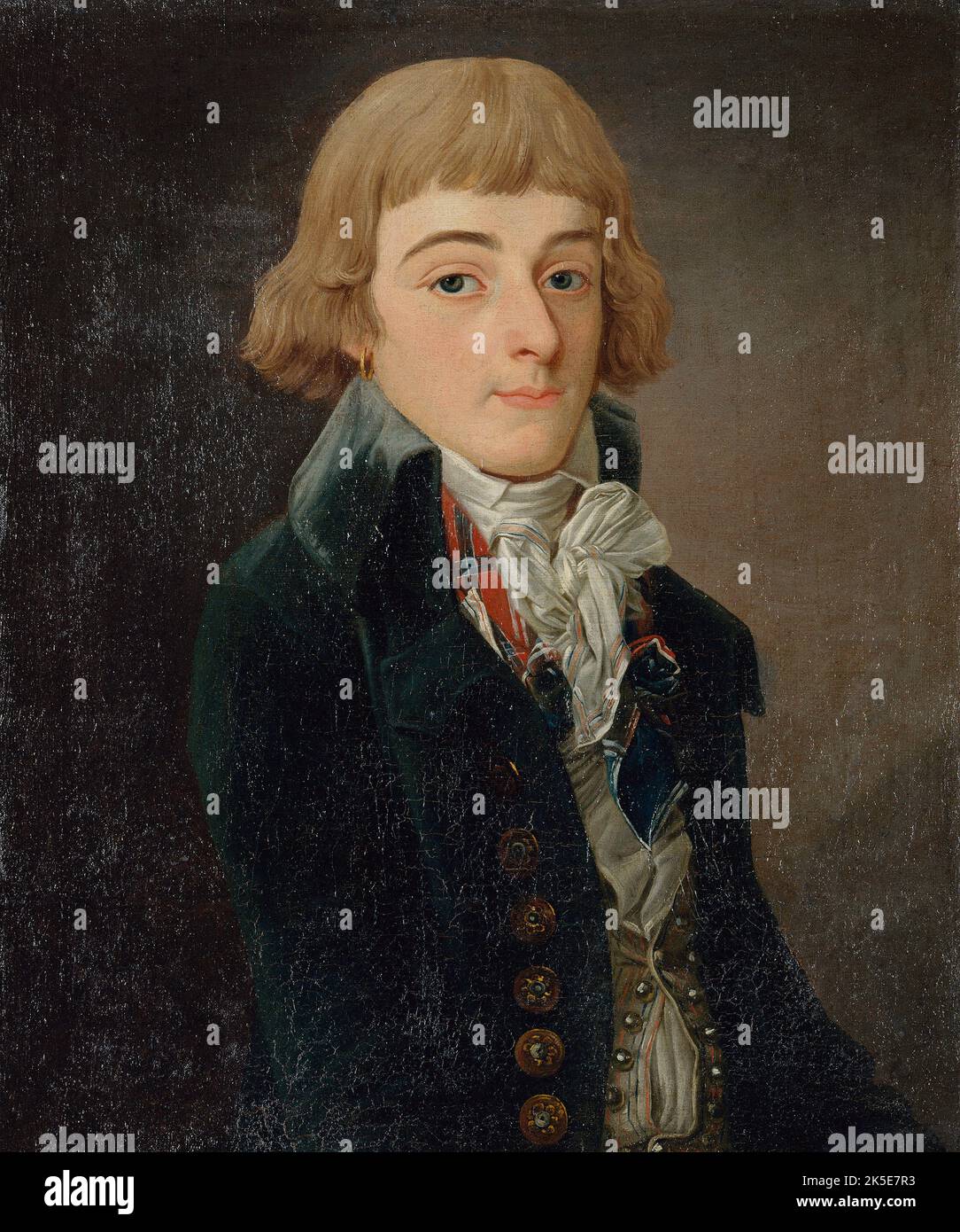 Portrait pr&#xe9;SUM&#xe9; de Louis-Antoine de Saint-Just (1767-1794), réunion, 1791. Banque D'Images