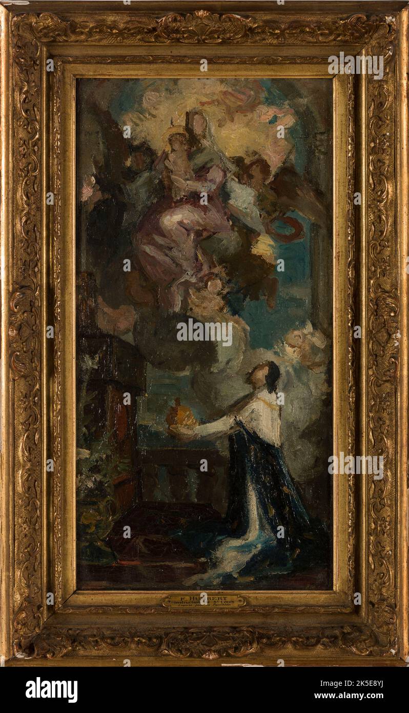 Vitrail Mural "France Et La Vierge Marie" – Vœu De Louis XIII – Art Chrétien