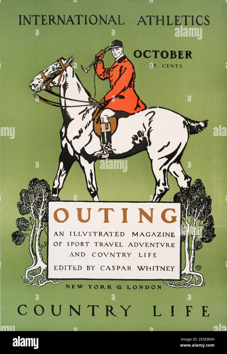 Sortie, Illustrated Magazine of Sport Travel Adventure and Contry Life édité par Caspar Whitney, International Athletics, octobre, 25 cents, New York & amp ; Londres, Country Life, c1890 - 1907. [Éditeur: Harper Publications; lieu: New York] Banque D'Images