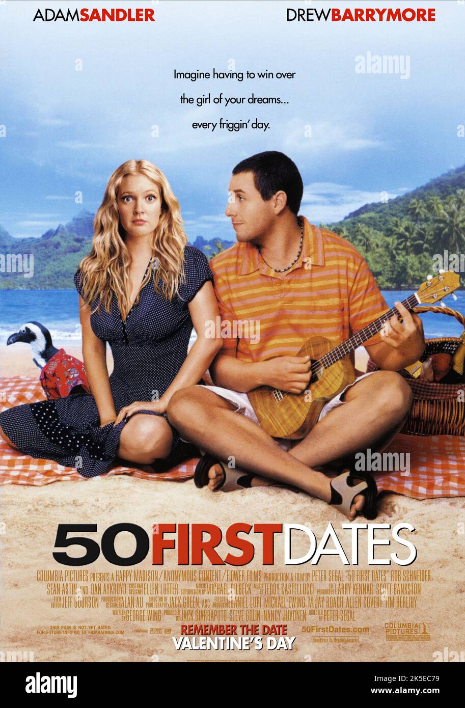 DREW BARRYMORE, ADAM SANDLER, 50 FIRST DATES, 2004 Banque D'Images