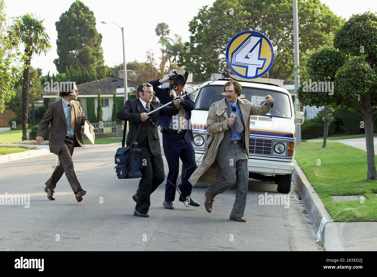 PAUL RUDD, Steve Carell, Will Ferrell, Présentateur : LA LÉGENDE DE RON BURGUNDY, 2004 Banque D'Images