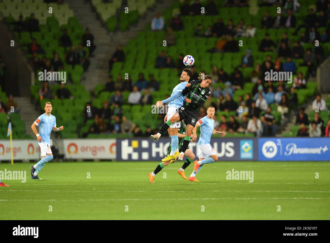 Melbourne, Australie. 7 octobre 2022. Melbourne City contre Western United au parc AAMI Banque D'Images