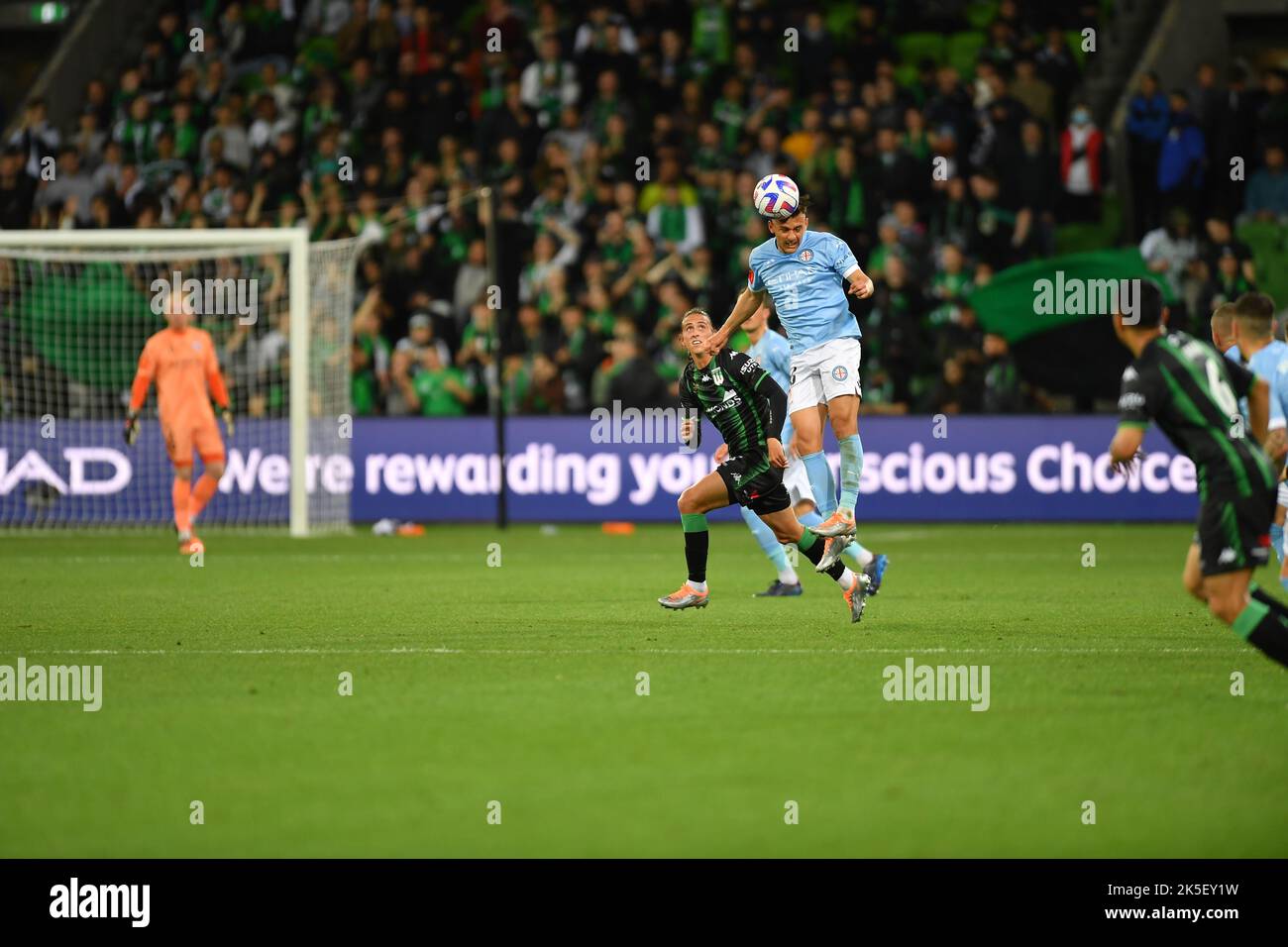 Melbourne, Australie. 7 octobre 2022. Melbourne City contre Western United au parc AAMI Banque D'Images