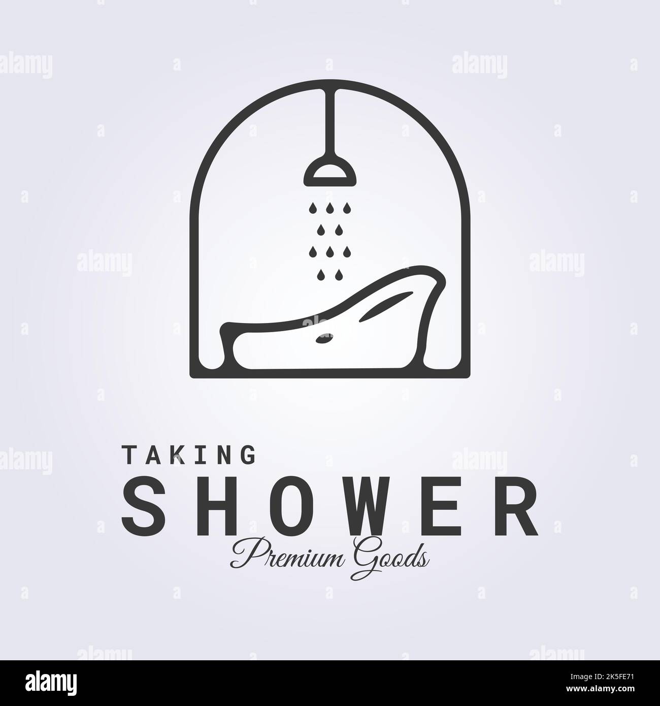 symbole de logo de prendre une douche ou une conception d'illustration vectorielle de bain Illustration de Vecteur