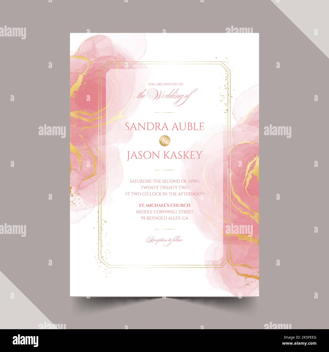 aquarelle classique mariage invitations dessin vectoriel Illustration de Vecteur