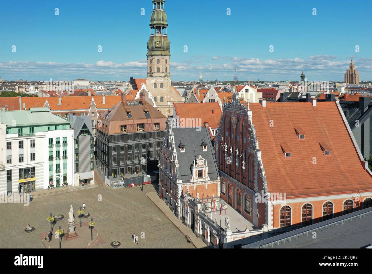 Place de l'hôtel de ville, la Maison des Blackheads à Riga, Lettonie Banque D'Images
