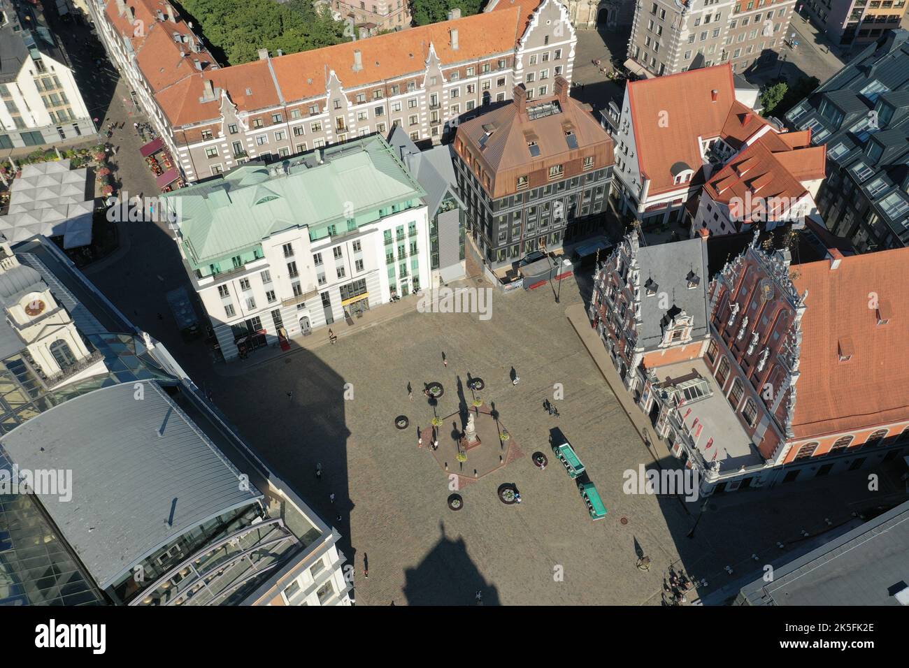 Place principale de Riga de dessus de la capitale lettone un des États baltes Banque D'Images