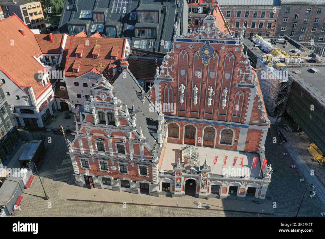 Place de l'hôtel de ville, la Maison des Blackheads à Riga, Lettonie Banque D'Images