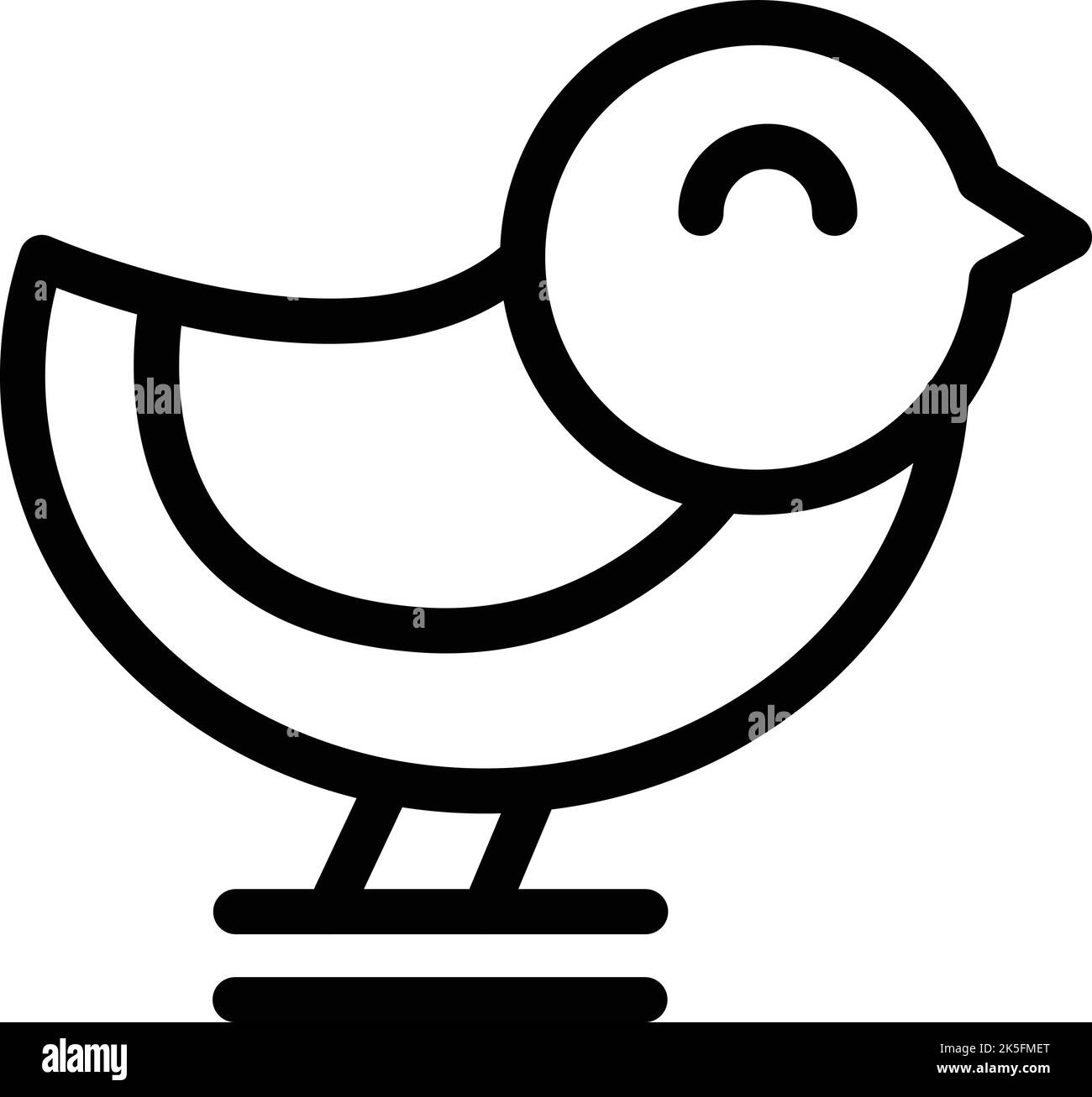 Vecteur de contour de l'icône de jour de Sparrow. Vol d'animaux. Jolie mouche Illustration de Vecteur