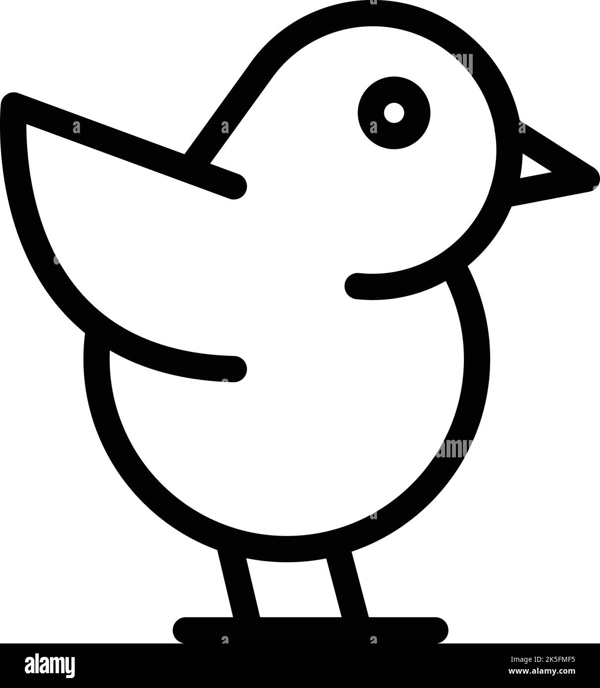 Joli vecteur de contour d'icône d'arrow. Oiseau animal. Jour de vol Illustration de Vecteur