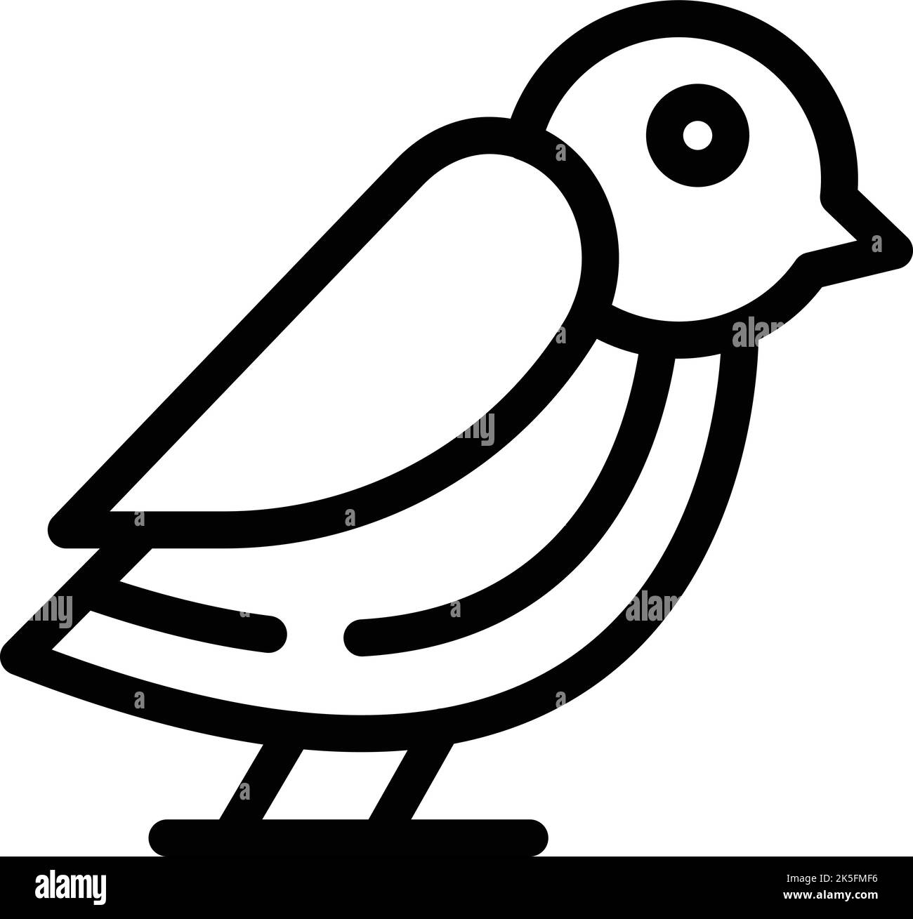 Joli vecteur de contour d'icône d'arrow. Oiseau animal. Oiseau volant Illustration de Vecteur