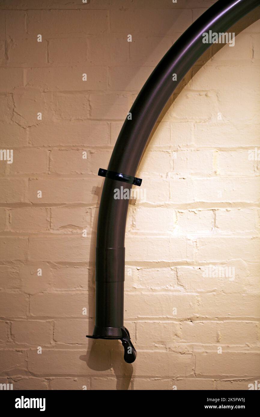 Reconstruction du tube de message sur le mur à Bletchley Park. Communication, communications Banque D'Images