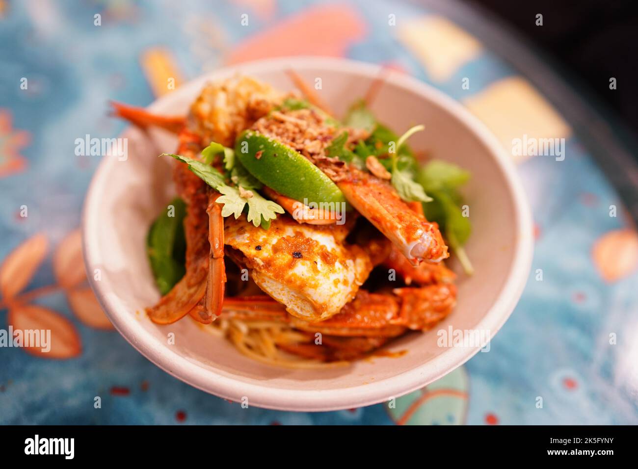 Nouilles de crabe à Adélaïde, Australie Banque D'Images