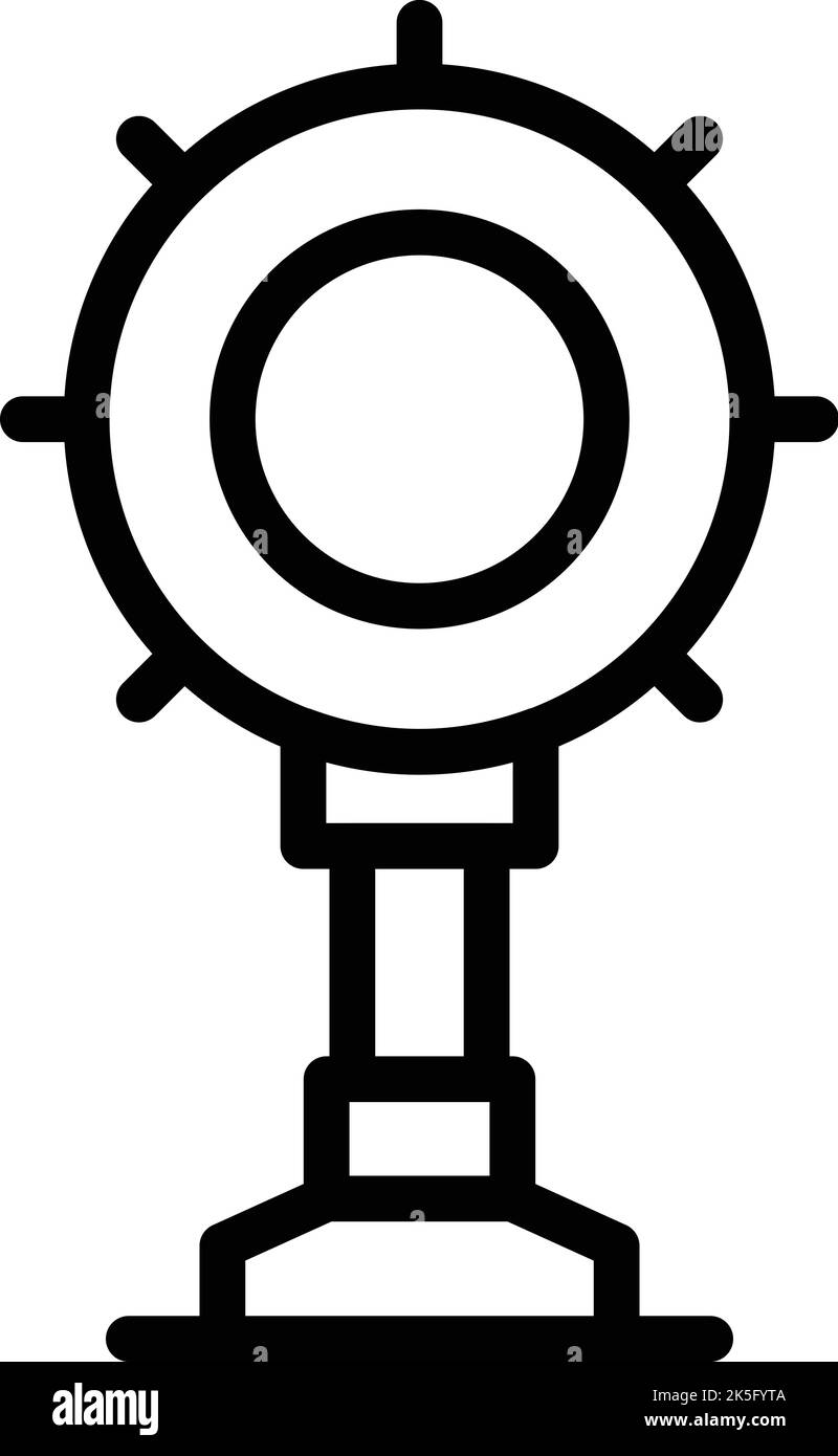 Vecteur de contour de l'icône projecteur cinéma. Conduite automatique. Film de scène Illustration de Vecteur