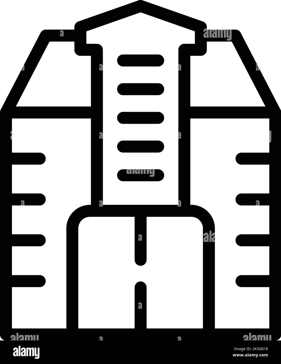 Polonais Cracovie icône vectorisation. Horizon de la ville. Église de pologne Illustration de Vecteur