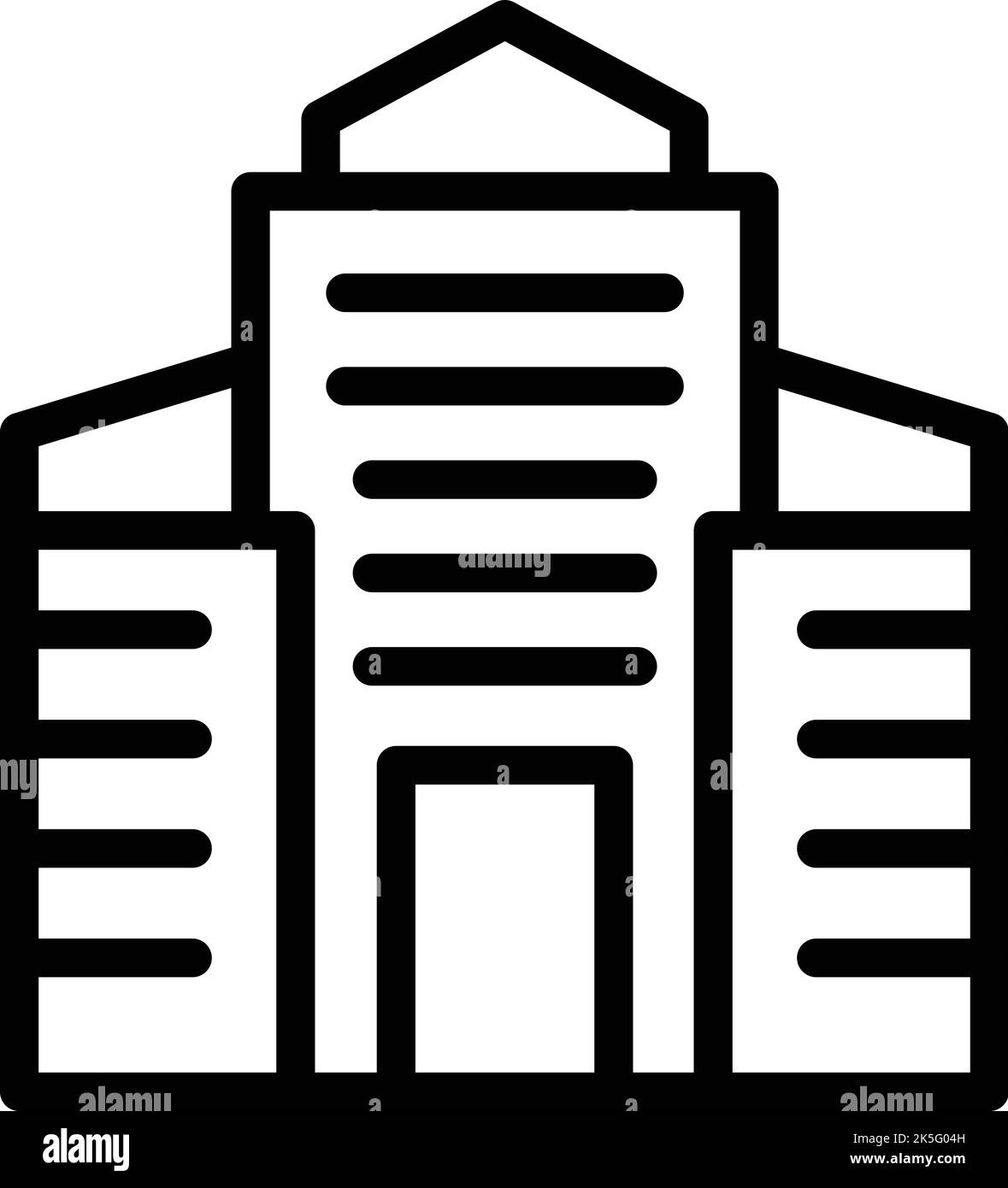 Vecteur de contour d'icône de bâtiment en Pologne. Horizon de la ville. Cirage urbain Illustration de Vecteur