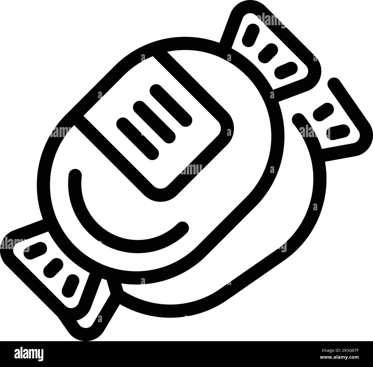 Vecteur de contour d'icône de bonbon de Pologne. Ville polonaise. sopot de Cracovie Illustration de Vecteur