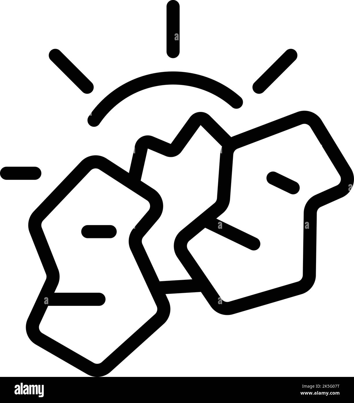 Vecteur de contour de l'icône de lever de soleil en Pologne. Ville d'horizon. Célèbre dans le noir Illustration de Vecteur