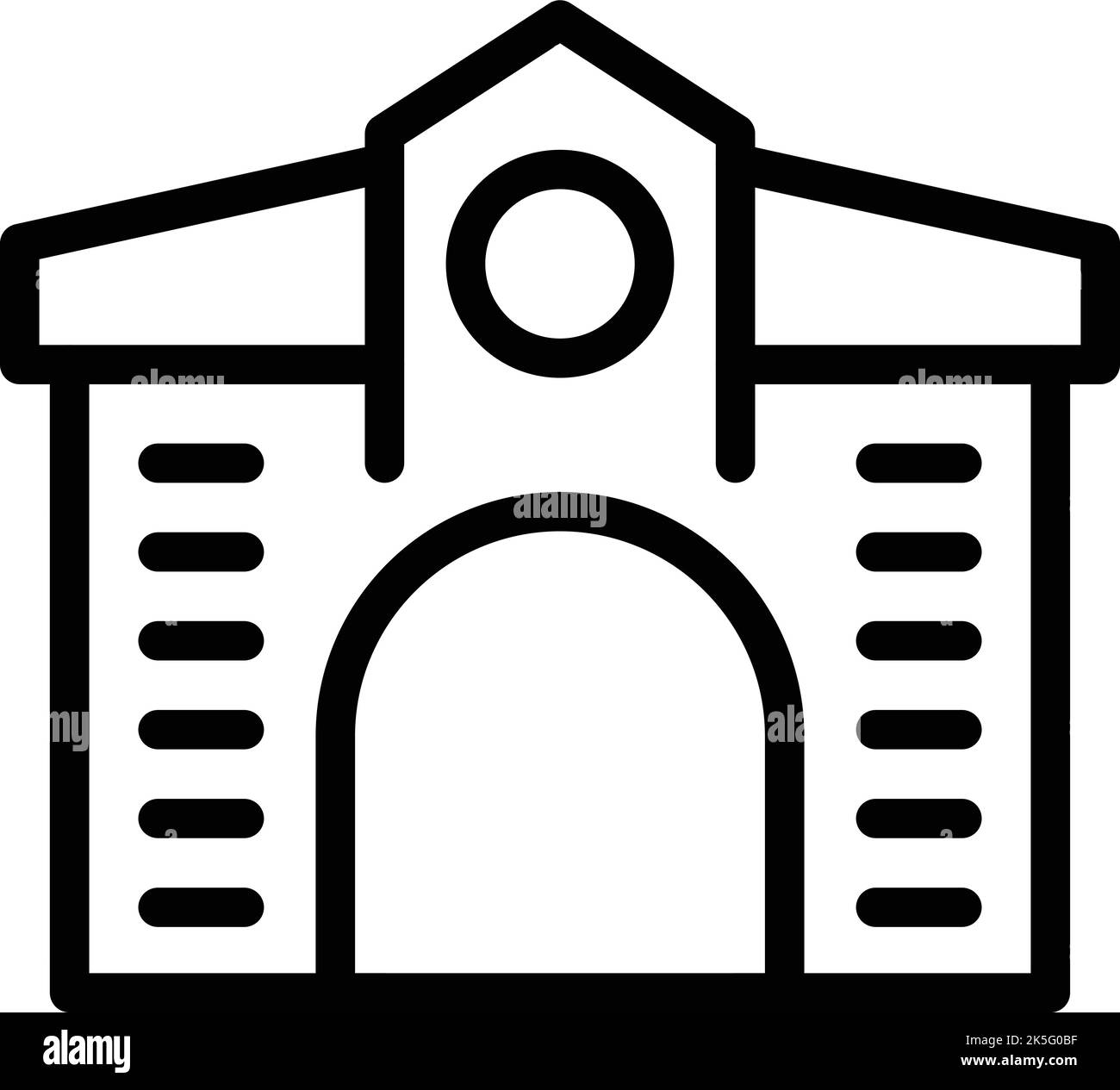 Vecteur de contour de l'icône de paysage de Cracovie. Cirage urbain. Numérique routier Illustration de Vecteur