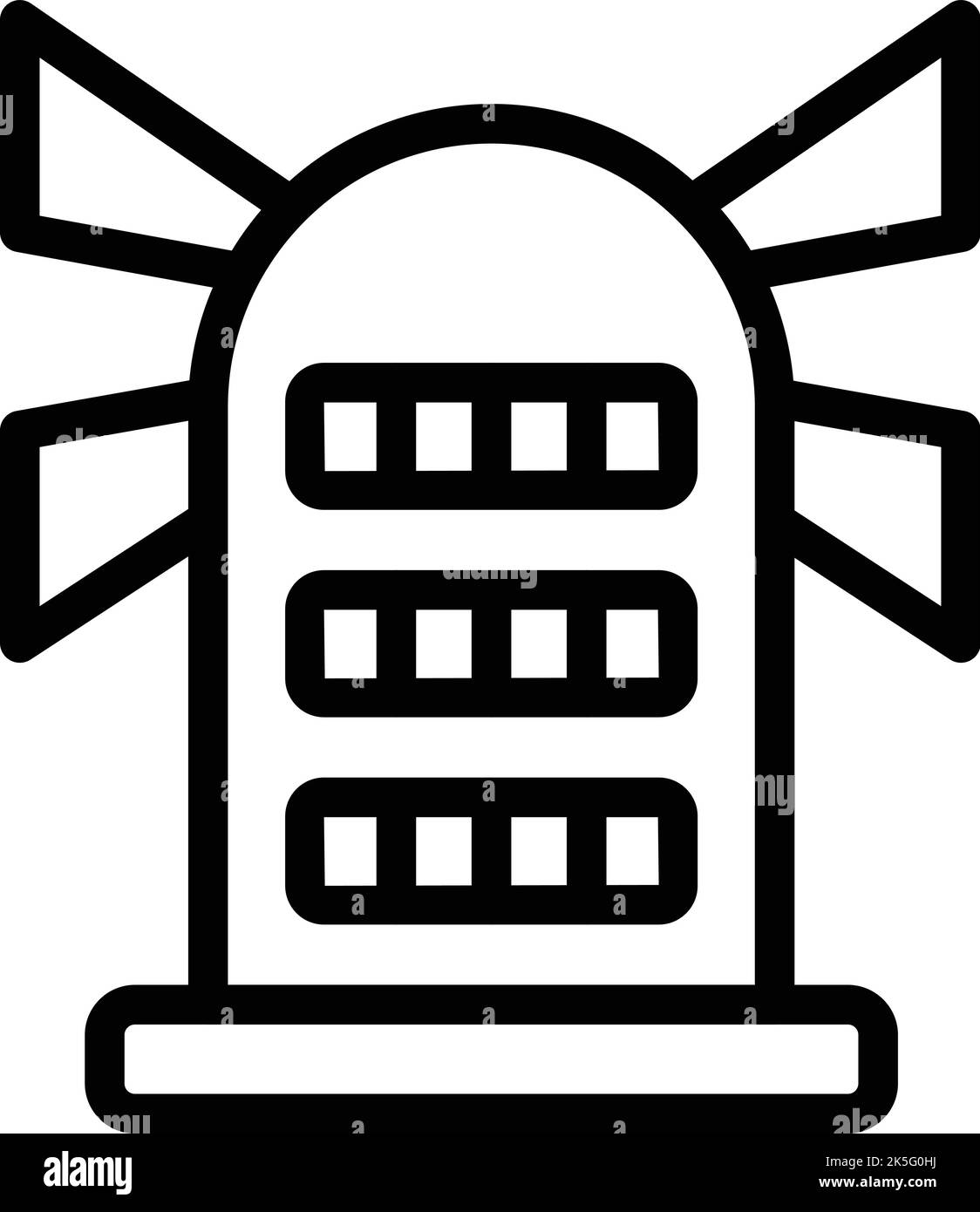 Vecteur de contour de l'icône de Cracovie. Pologne. Plan de la ville Illustration de Vecteur