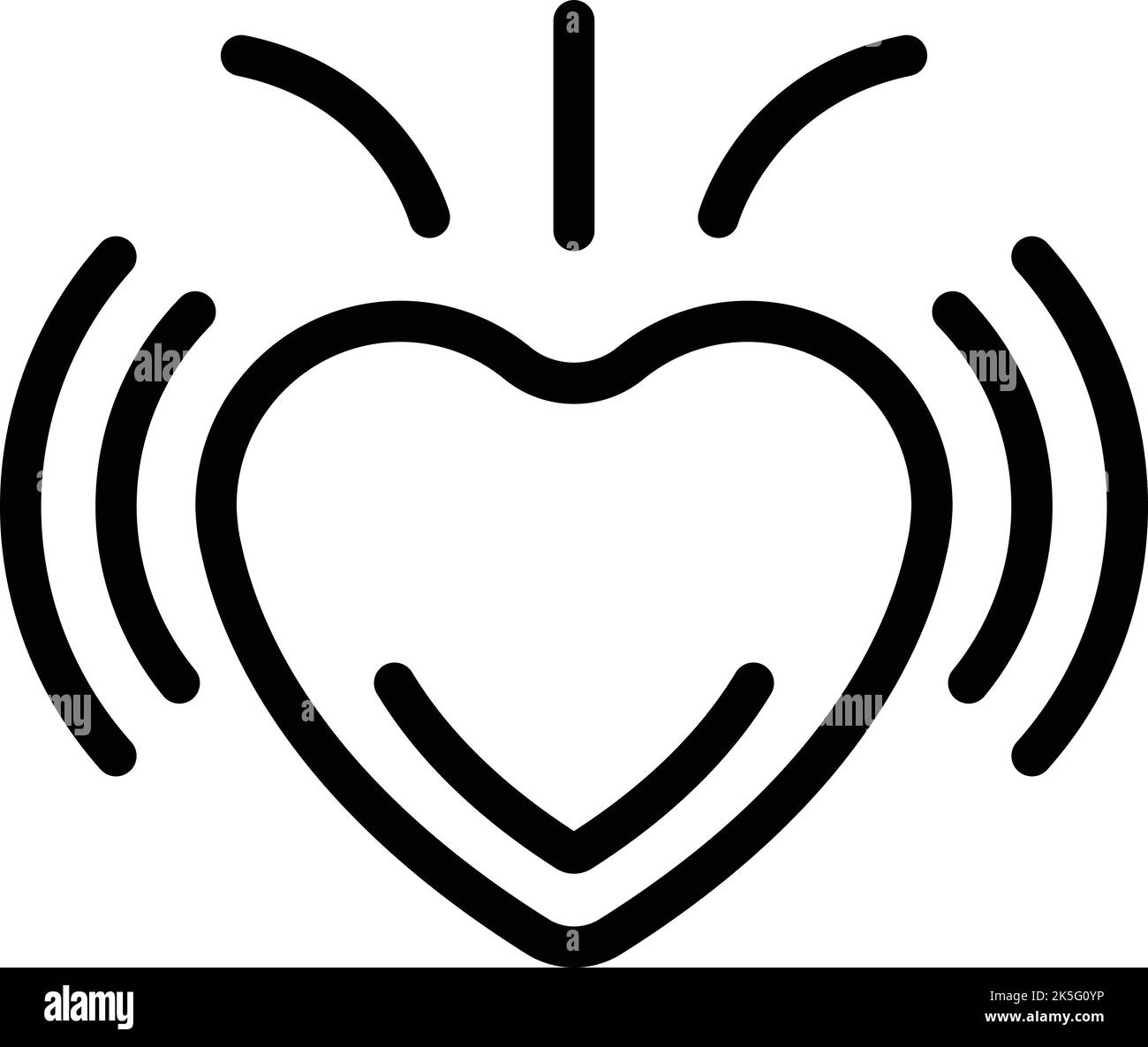 Vecteur de contour de l'icône Heart Delight. Les gens font face. Personne heureuse Illustration de Vecteur