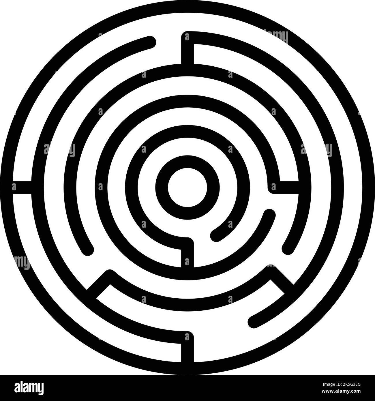 Vecteur de contour d'icône de labyrinthe d'Athènes. L'histoire de la Grèce. Ville pilier Illustration de Vecteur