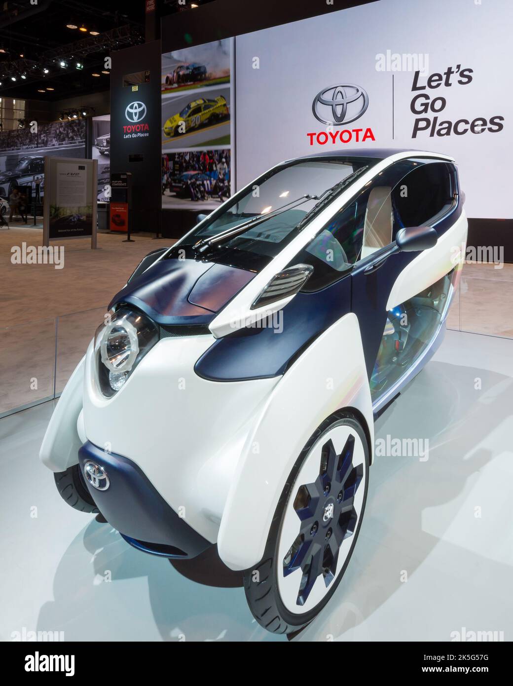 CHICAGO, il/USA - 13 FÉVRIER 2015 : Toyota i-Road concept car, Chicago Auto Show (cas). Banque D'Images