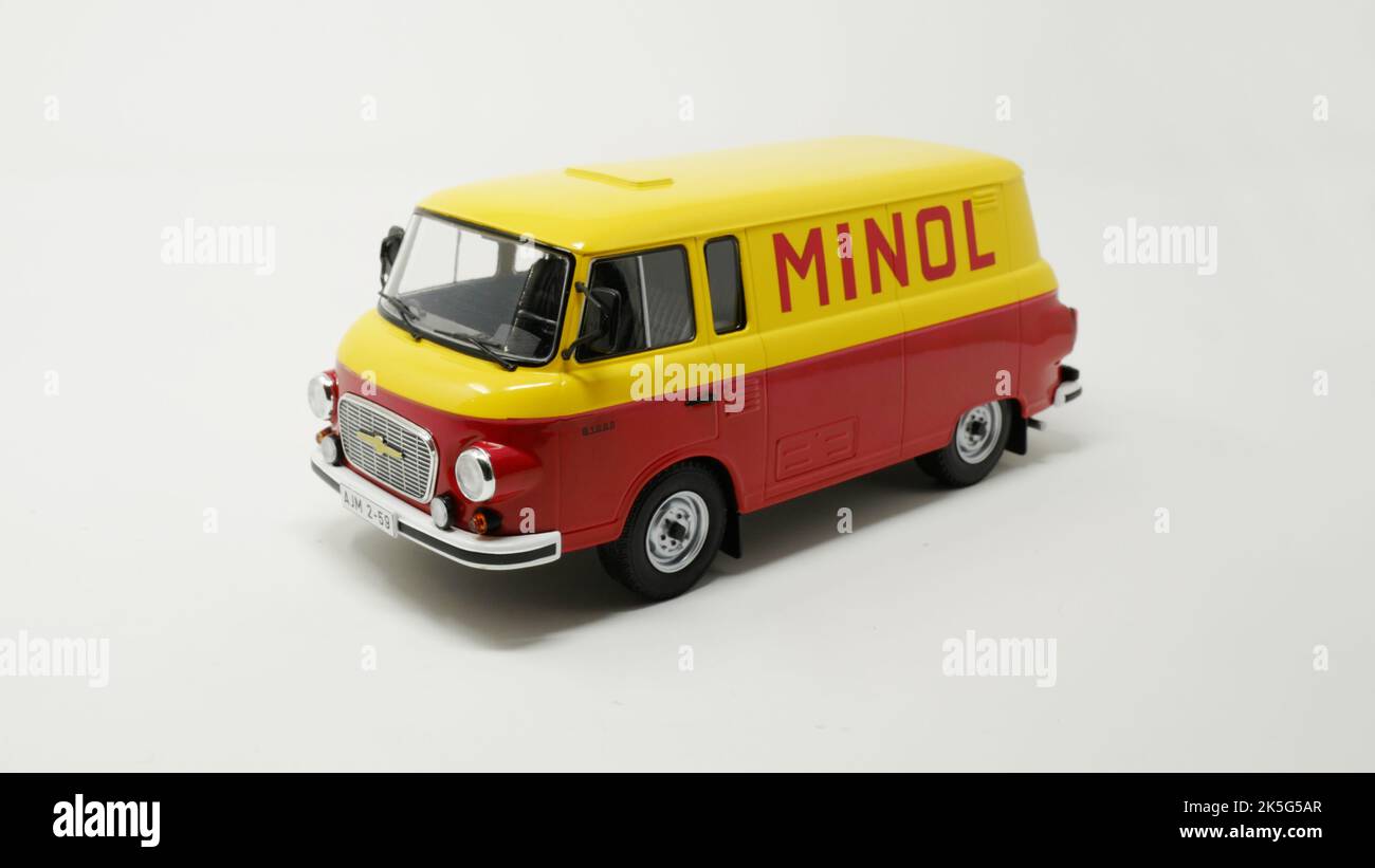 Autodell DDR Barkas B1000 Kasenwagen MINOL, Atlas Kollektion, Maßstab 1/18 Banque D'Images