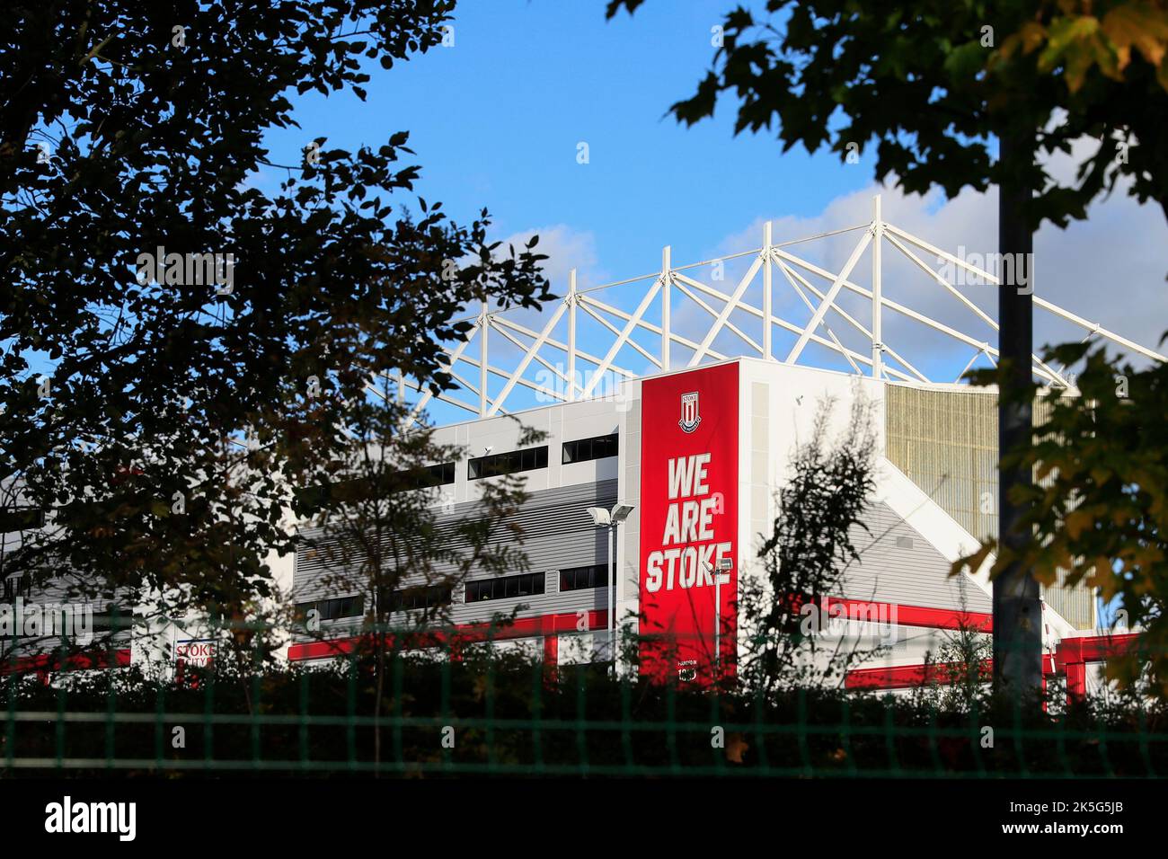 Stoke on Trent, Royaume-Uni. 08th octobre 2022. Vue extérieure du Bet365 Stadium en amont du match de championnat Sky Bet Stoke City vs Sheffield United au Bet365 Stadium, Stoke-on-Trent, Royaume-Uni, 8th octobre 2022 (photo de Conor Molloy/News Images) à Stoke-on-Trent, Royaume-Uni, le 10/8/2022. (Photo de Conor Molloy/News Images/Sipa USA) crédit: SIPA USA/Alay Live News Banque D'Images