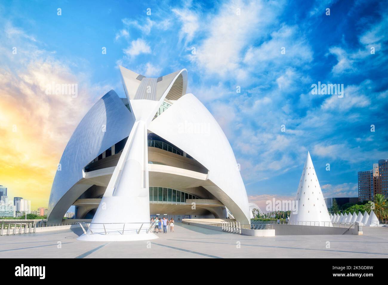 Valence, Espagne - Octuber 3, 2022: Palais des arts de la reine Sofia Banque D'Images