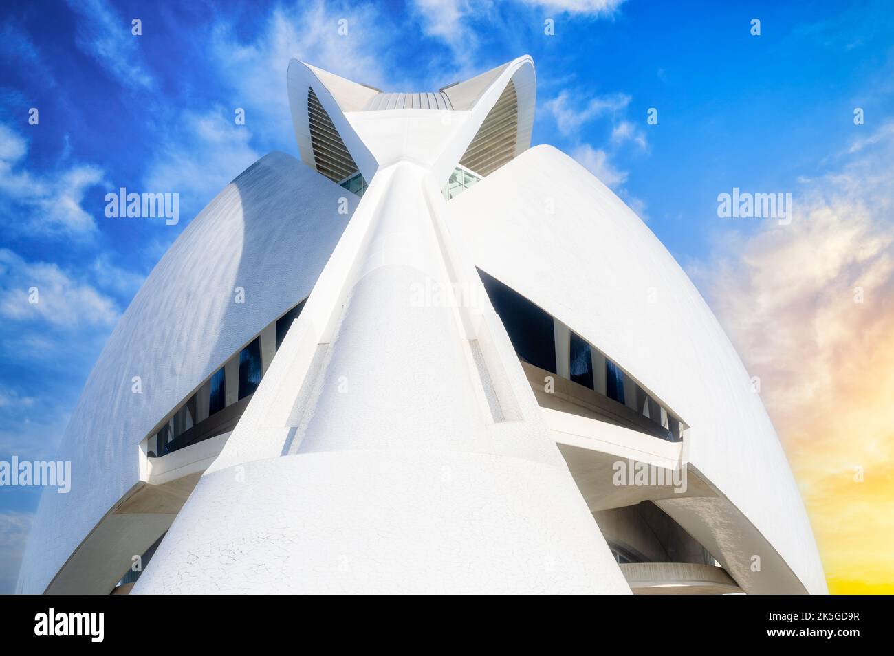 Valence, Espagne - Octuber 3, 2022: Palais des arts de la reine Sofia Banque D'Images