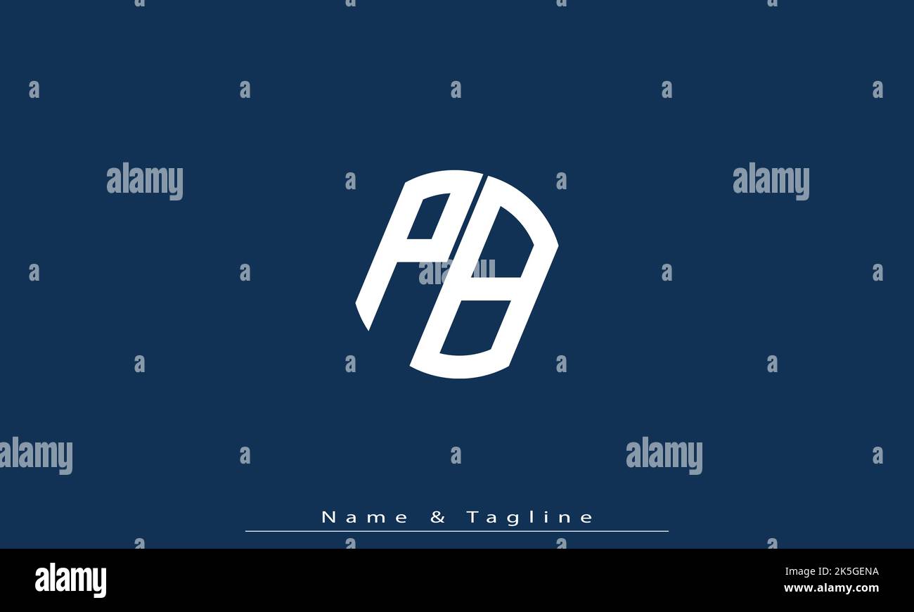 Lettres de l'alphabet initiales Monogram logo PB , BP Illustration de Vecteur