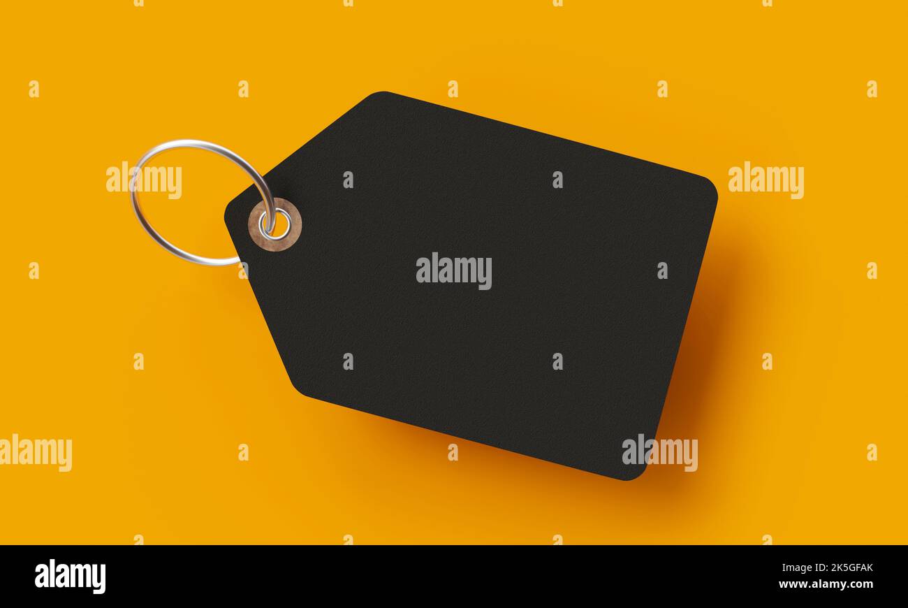 Bannière de vente du Vendredi fou de couleur jaune et noire. 3D rendu Banque D'Images