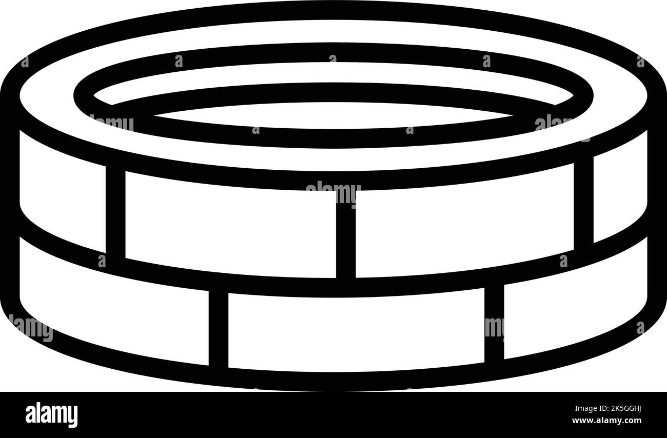 Vecteur de contour de l'icône représentant une cellule désertique. bédouin arabe. Paysage arabe Illustration de Vecteur