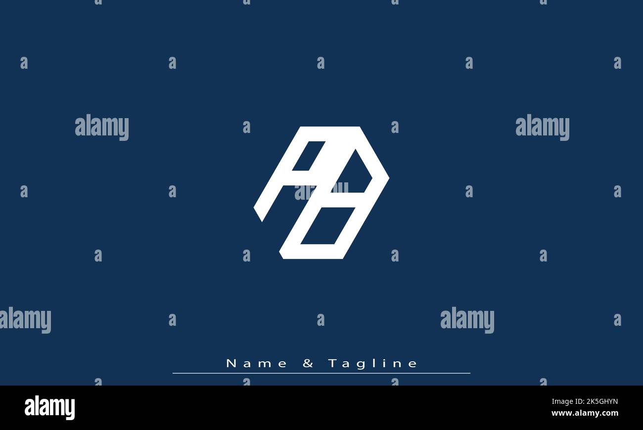 Lettres de l'alphabet initiales Monogram logo PB , BP Illustration de Vecteur