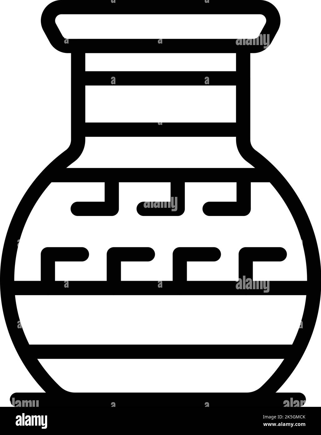 Symbole de vase d'Athènes vectorisation. Temple grec. Galerie à l'intérieur Illustration de Vecteur