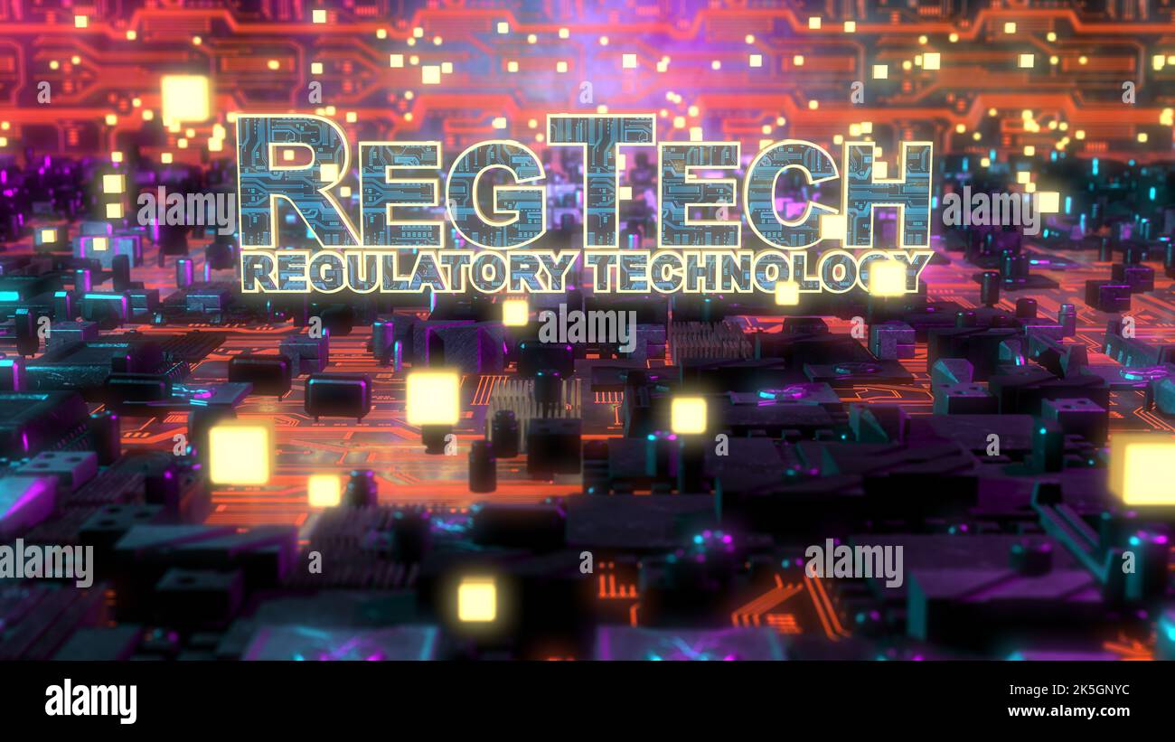 Technologie réglementaire, illustration. Banque D'Images