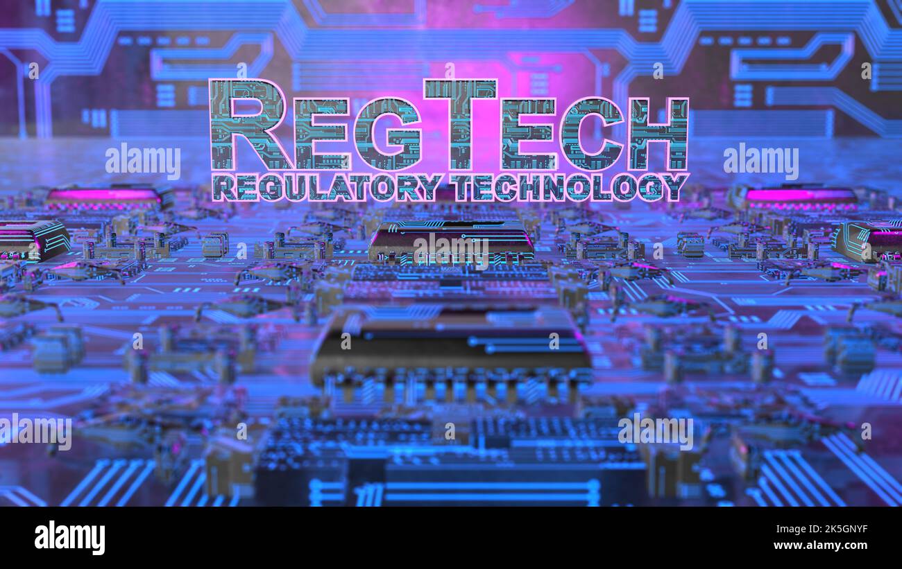 Technologie réglementaire, illustration. Banque D'Images
